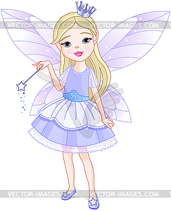 Little Fairy - color vector clipart