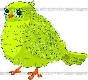 Зеленая птица - изображение в векторном формате