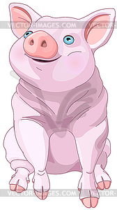 Happy Pig - vector clipart