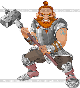 Fantasy Style Dwarf - vector image