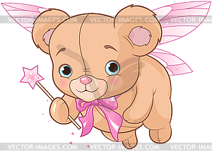 Flying Teddy Bear - vector clipart