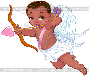 Cupid Shooting - royalty-free vector clipart