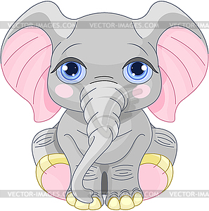 Baby elephant - vector clipart / vector image