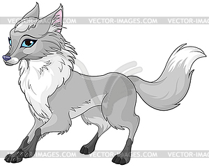 Grey fox - vector image