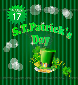 St. Patrick's Day - vector greeting card - vector clip art