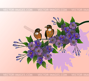 Tea ceremony on the background Oriental landscape - vector image