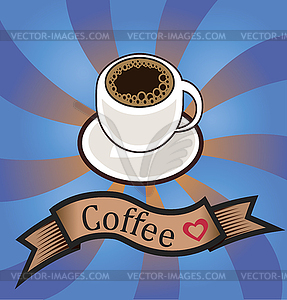 Vector set of business cards on coffee - vector clipart