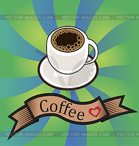 Vector set of business cards on coffee - vector image