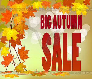 Autumn foliage vector sale banner - vector EPS clipart