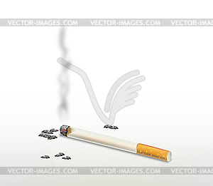 The harm of smoking. It kills the human body - vector clipart