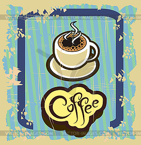 Coffee shop illustration design elements vintage vector - vector image