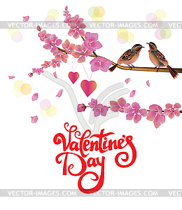 Valentines Day Party Poster Design - vector image