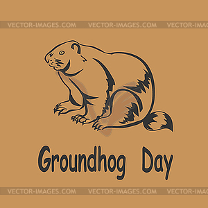 Marmot icon. Groundhog Day - vector image