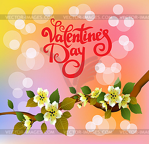 Valentines Day Party Poster Design - vector image