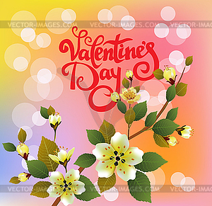 Valentines Day Party Poster Design - vector image