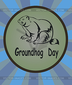 Marmot icon. Groundhog Day - vector EPS clipart