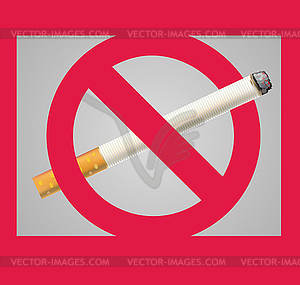 No Smoking cigarette - vector image