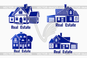 Set of vector icons Real Estate.Vector icons of archite - vector image