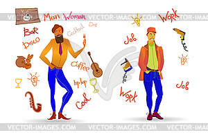 Vector illustration of people.  . Elements for web - vector image