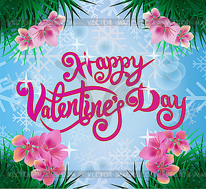 Valentines Day Party Poster Design. Template of invitat - vector clip art