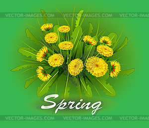 Векторная иллюстрация Весна на фоне - рисунок в векторе