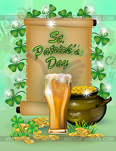 St. Patrick`s Day greeting.  - vector clipart