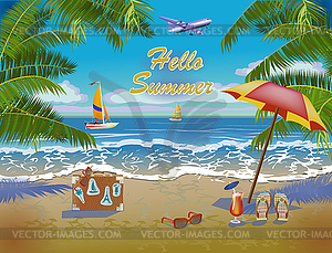 Summer vacation and travel design - vector image