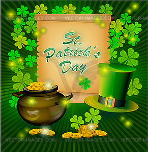 St. Patrick`s Day greeting.  - color vector clipart