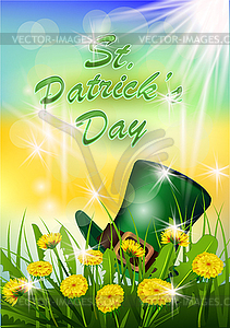 St. Patrick`s Day greeting. Vector illustration. Happy  - color vector clipart