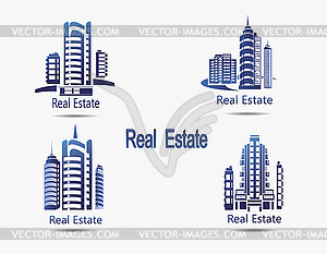 Set of vector icons Real Estate.Vector icons of archite - vector image