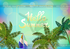 Vector Banner Summer vacation and travel design - vector clipart