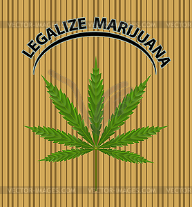 Vector banner of marijuana legalization. A leaf of mari - vector clipart