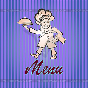 Vector illustration of a cook menu of a restaurant or b - vector clipart