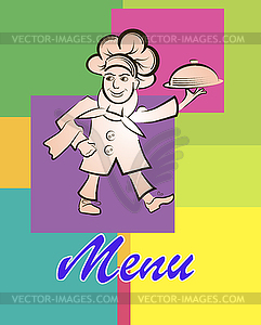 Vector illustration of a cook menu of a restaurant or b - vector clipart