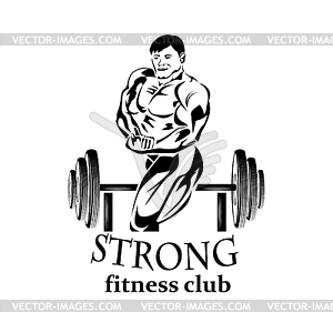 Vector logo fitness club - vector clip art