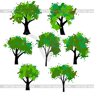 Trees set - vector clip art