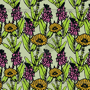 Seamless decorative pattern - vector clipart