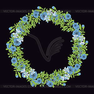 Decorative floral frame - vector image