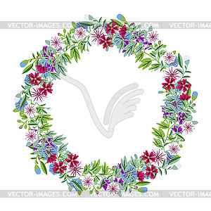 Decorative floral frame - vector image