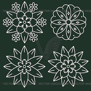 Kolam style elements - vector image