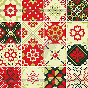 Seamless patterns set - royalty-free vector image