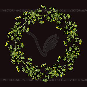 Decorative floral frame - vector image