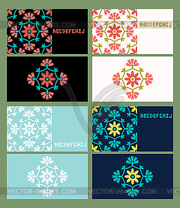 Set of card templateds - vector clipart