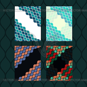 Abstract cards set - vector clip art