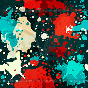 Abstract paint drops banner - vector clipart