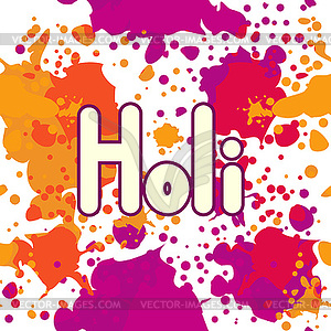 Holi festival banner - vector clipart / vector image