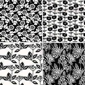 Seamless decorative patterns - vector clipart / vector image