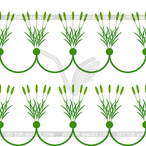 Seamless plant border - vector image