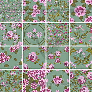 Seamless floral patterns - vector image