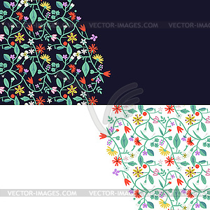 Floral card template - stock vector clipart